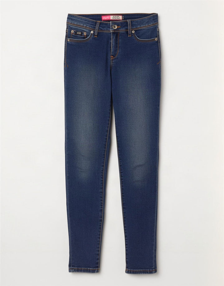 Superdry Damen Alexia Jegging Jeans W26 L30 Blaue Baumwolle