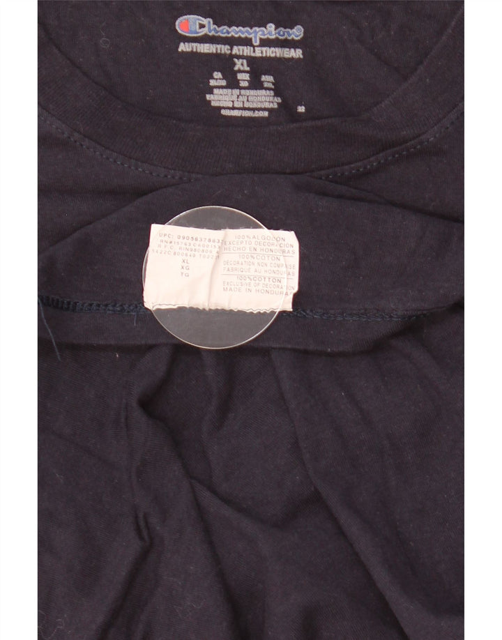 Champion Herren T-Shirt Top XL Marineblau Baumwolle