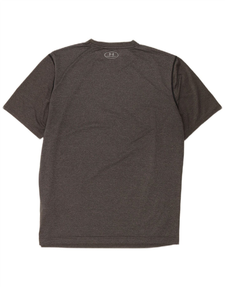 Under Armour Herren Heat Gear T-Shirt Top Large Grau Polyester