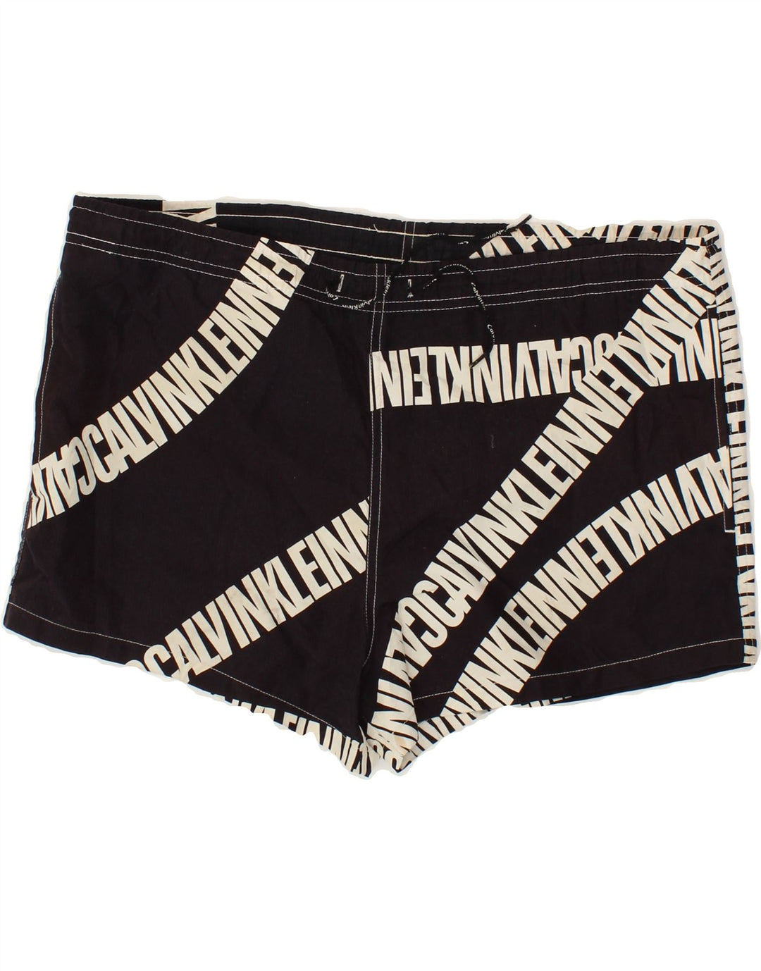 CALVIN KLEIN Herren Badeshorts mit Grafik, mittelschwarz, Polyester