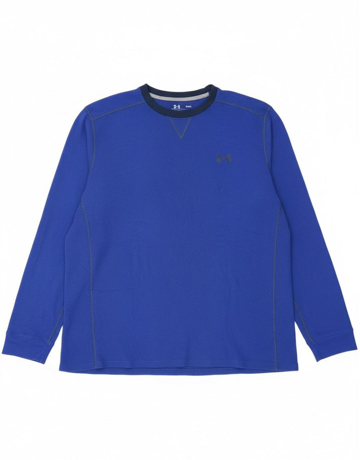 Under Armour Herren Cold Gear Top Langarm 2XL Blau Polyester