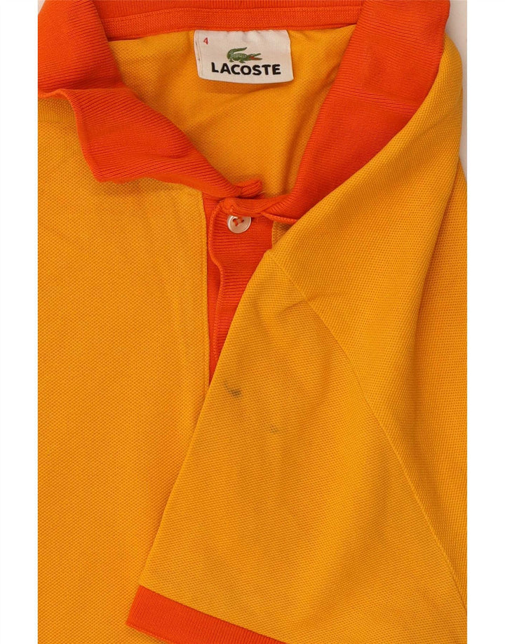 Lacoste Herren Rugby-Poloshirt, Größe 4, mittelgelbe Baumwolle