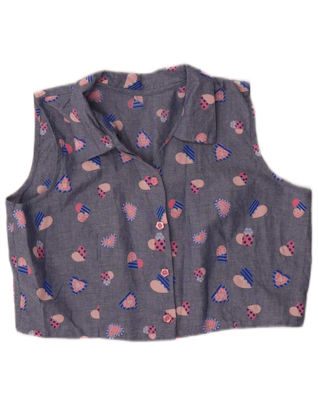 Vintage Damen 2-teiliges Rockset Medium W32 Blau Geometrisch