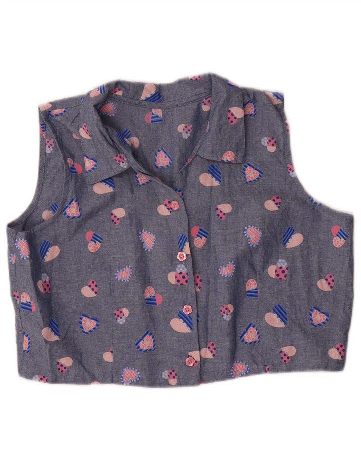 Vintage Damen 2-teiliges Rockset Medium W32 Blau Geometrisch