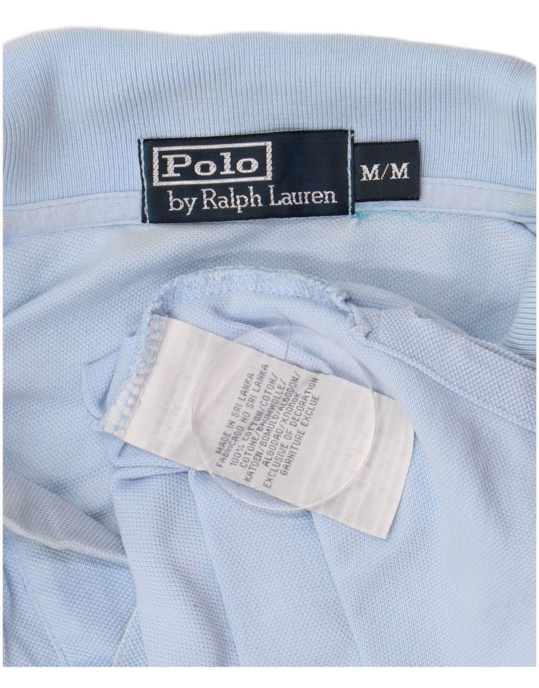 Polo Ralph Lauren Herren-Poloshirt aus mittelblauer Baumwolle
