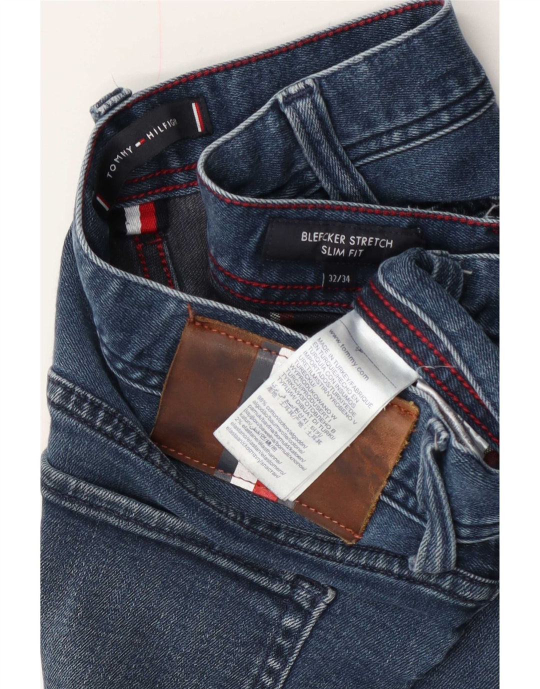 Tommy Hilfiger Damen Bleecker Slim Jeans W32 L34 Blaue Baumwolle