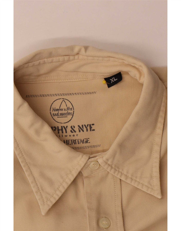 Murphy & Nye Herren Sailmakers Hemd XL Beige Baumwolle
