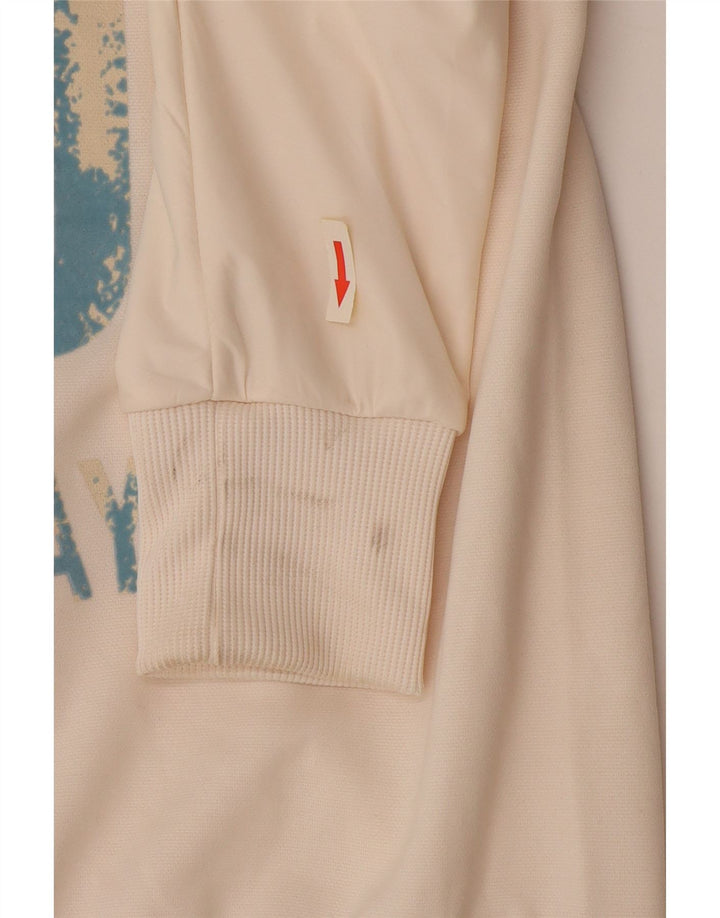 Puma Womens Graphic Trainingsanzug Top Jacke UK 6 XS Weiß Polyester