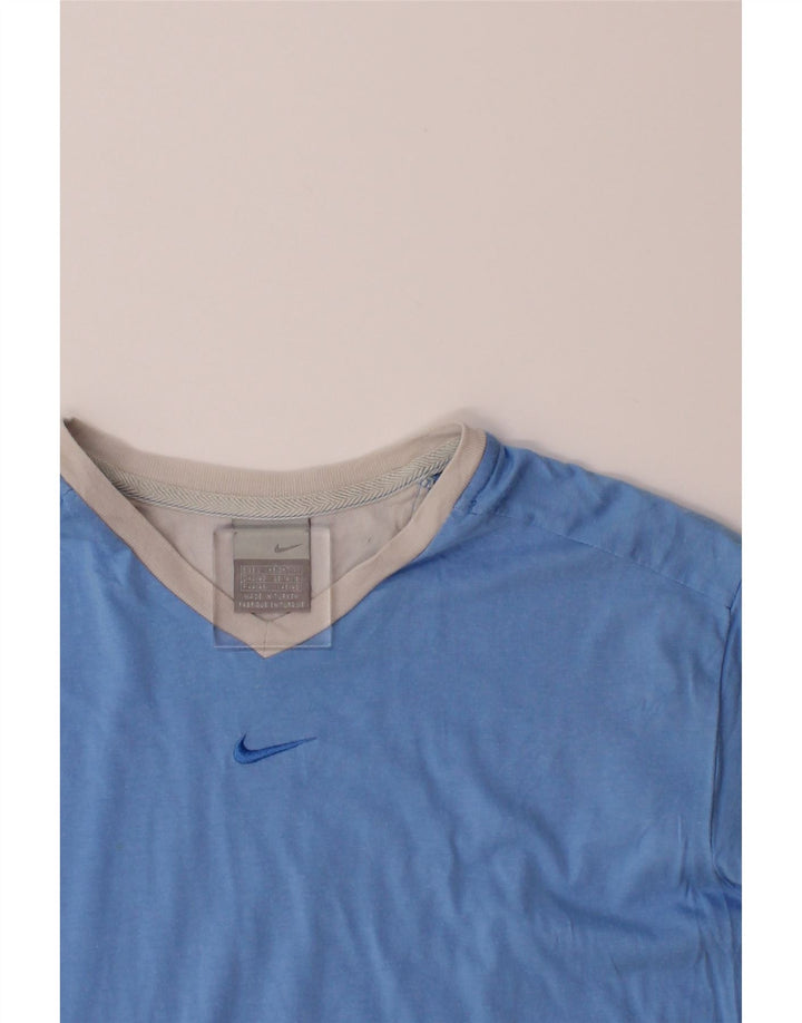 NIKE Womens T-Shirt Top UK 14/16 Large Blue Viscose Vintage Nike and Second-Hand Nike from Messina Hembry 