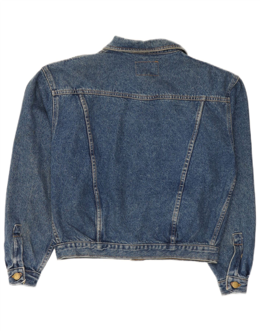 Vintage Damen Jeansjacke UK 14 Mittelblaue Baumwolle