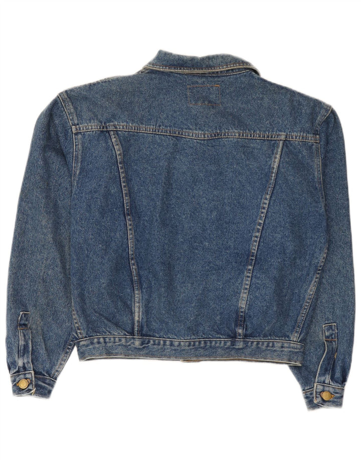 Vintage Damen Jeansjacke UK 14 Mittelblaue Baumwolle