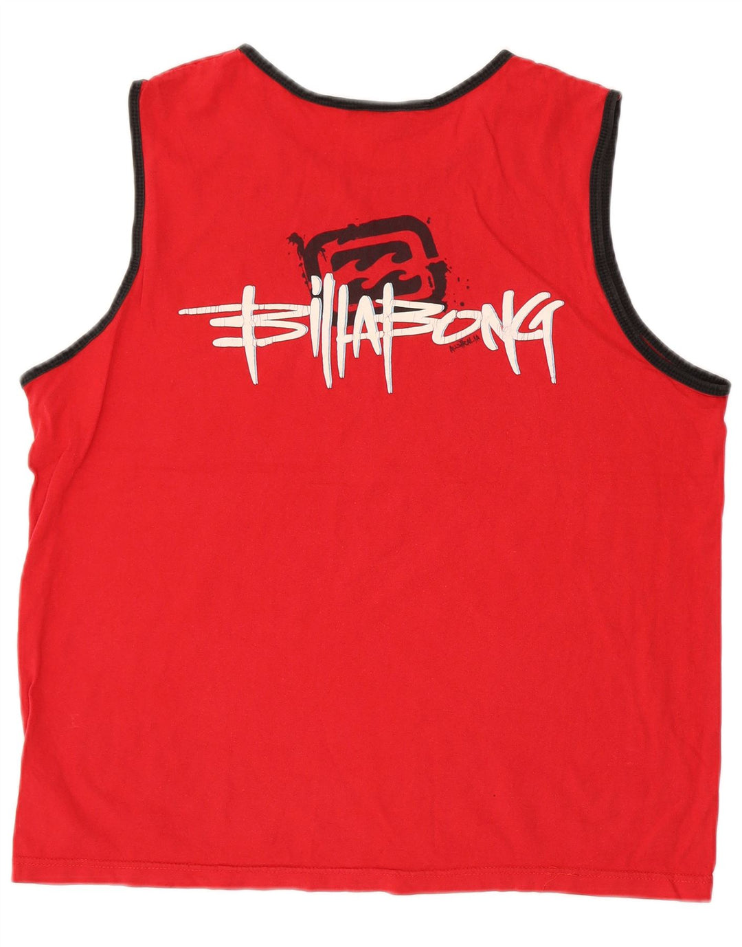 Billabong Herren Grafik-Weste-Top XL aus roter Baumwolle
