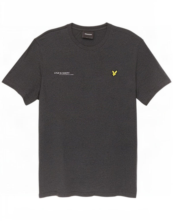 Lyle & Scott Herren T-Shirt-Oberteil aus mittelgrauer Baumwolle
