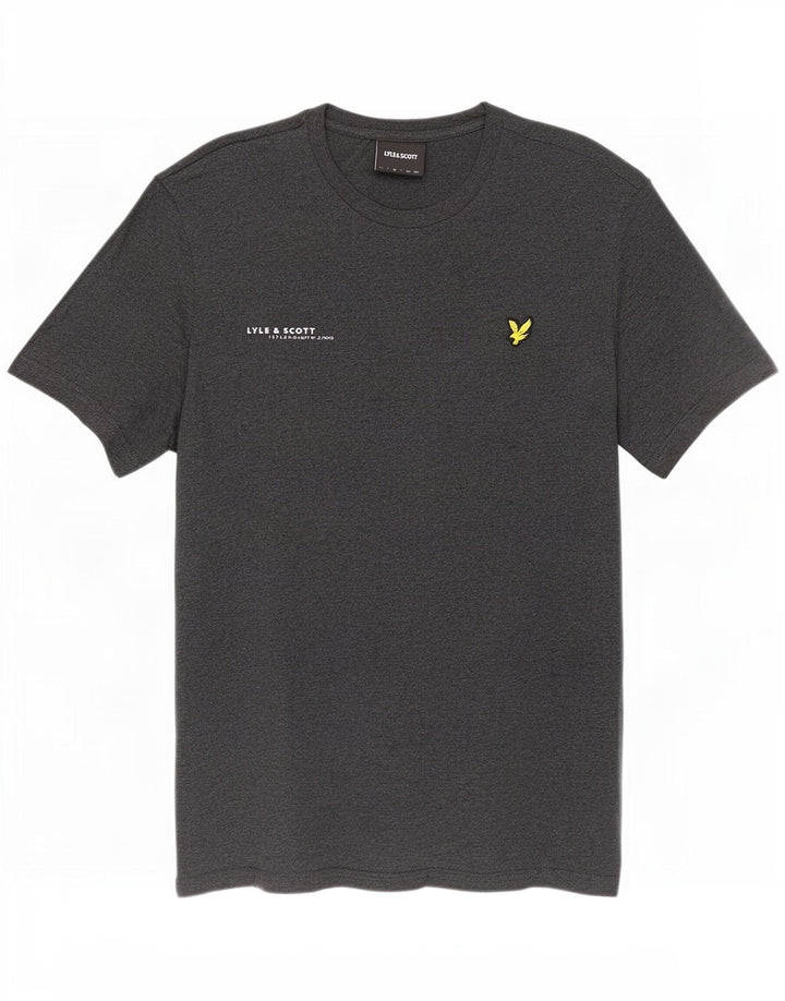 Lyle & Scott Herren T-Shirt-Oberteil aus mittelgrauer Baumwolle