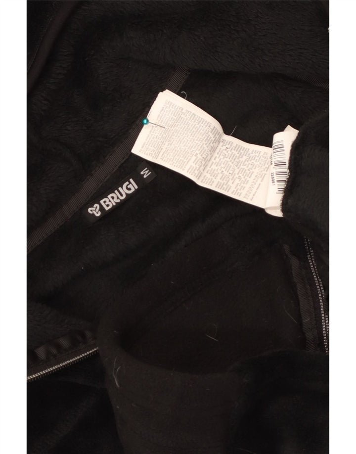 Brugi Damen-Fleecejacke mit Kapuze, UK 12, mittelschwarz, Polyester