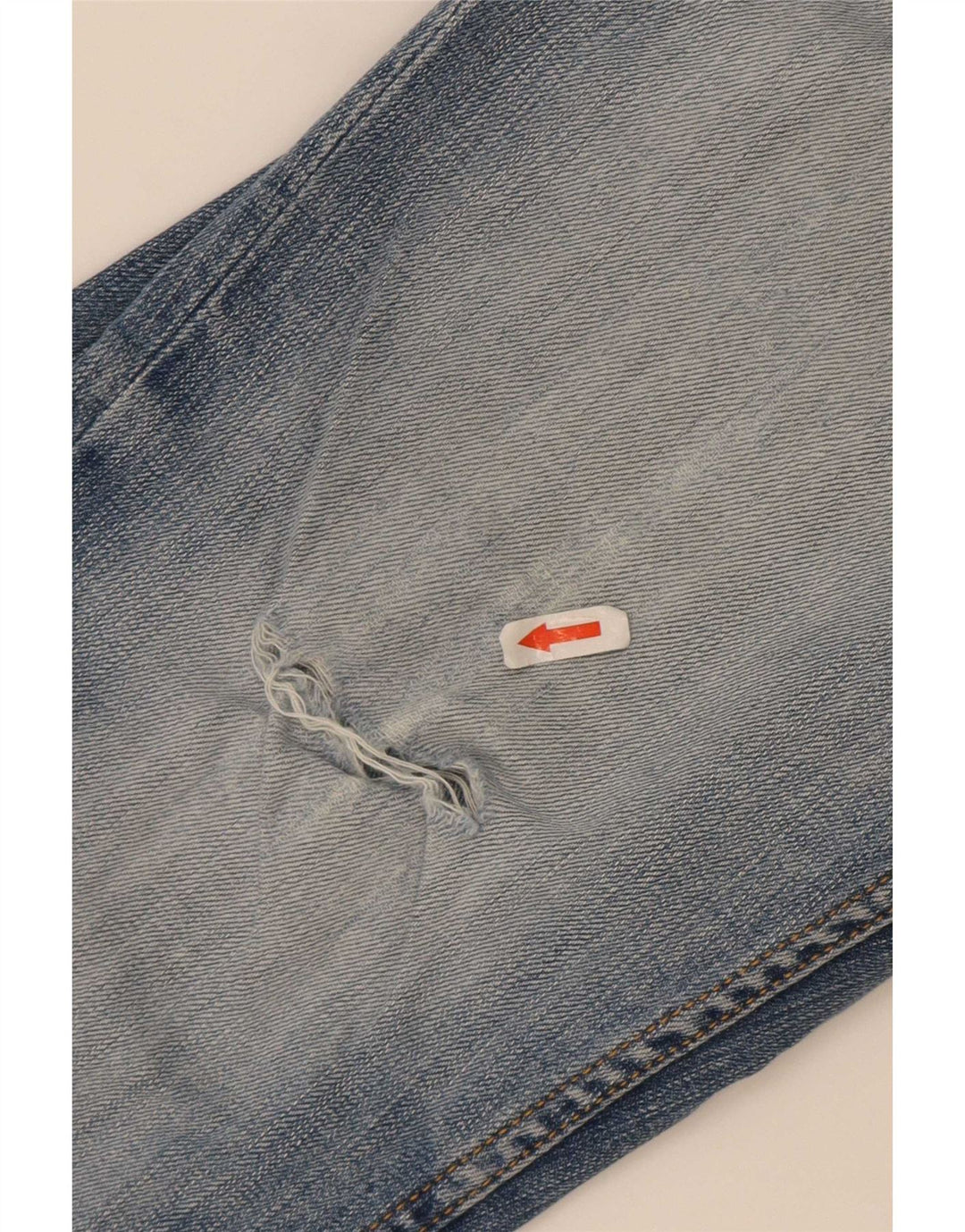 Guess Herren Straight Jeans W32 L29 Blaue Baumwolle