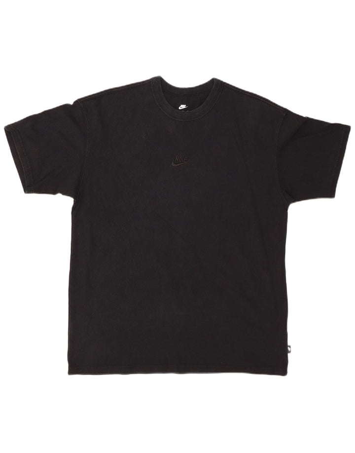 NIKE Herren-T-Shirt mit lockerer Passform, mittelschwarze Baumwolle