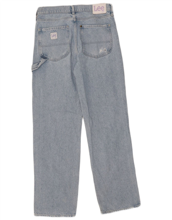 Lee Damen Distressed Straight Jeans EU 36 Small W30 L30 Blaue Baumwolle