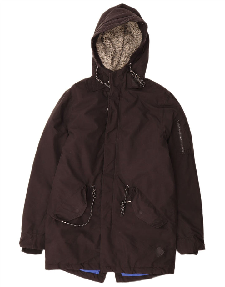 Jack & Jones Herren-Parka mit Kapuze, UK 34, XS, Schwarz, Polyester
