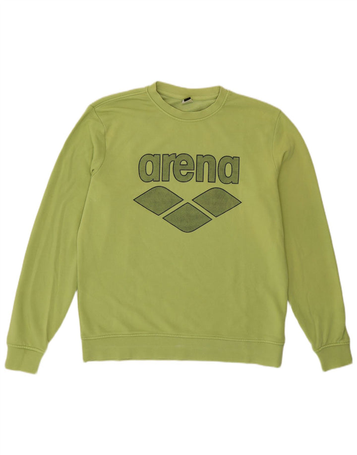 ARENA Herren-Sweatshirt mit Grafik, mittelgrüne Baumwolle