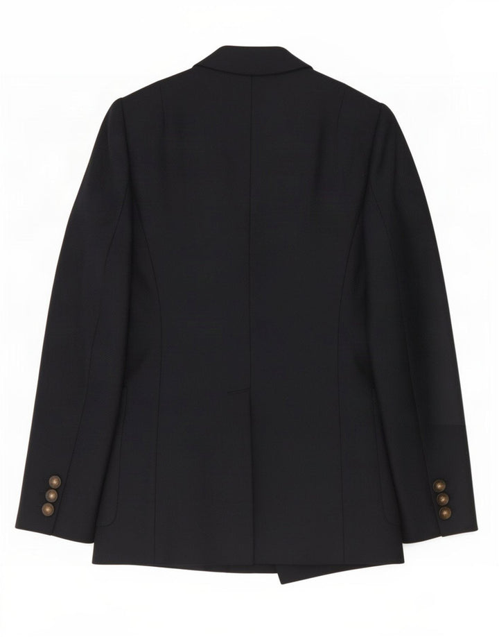 Reiss Damen-Zweireiher-Blazerjacke, Größe S, Marineblau, Wolle