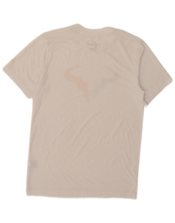 Nike Herren Dri Fit Graphic T-Shirt Top Small Weiß Polyester