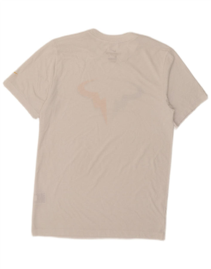 Nike Herren Dri Fit Graphic T-Shirt Top Small Weiß Polyester