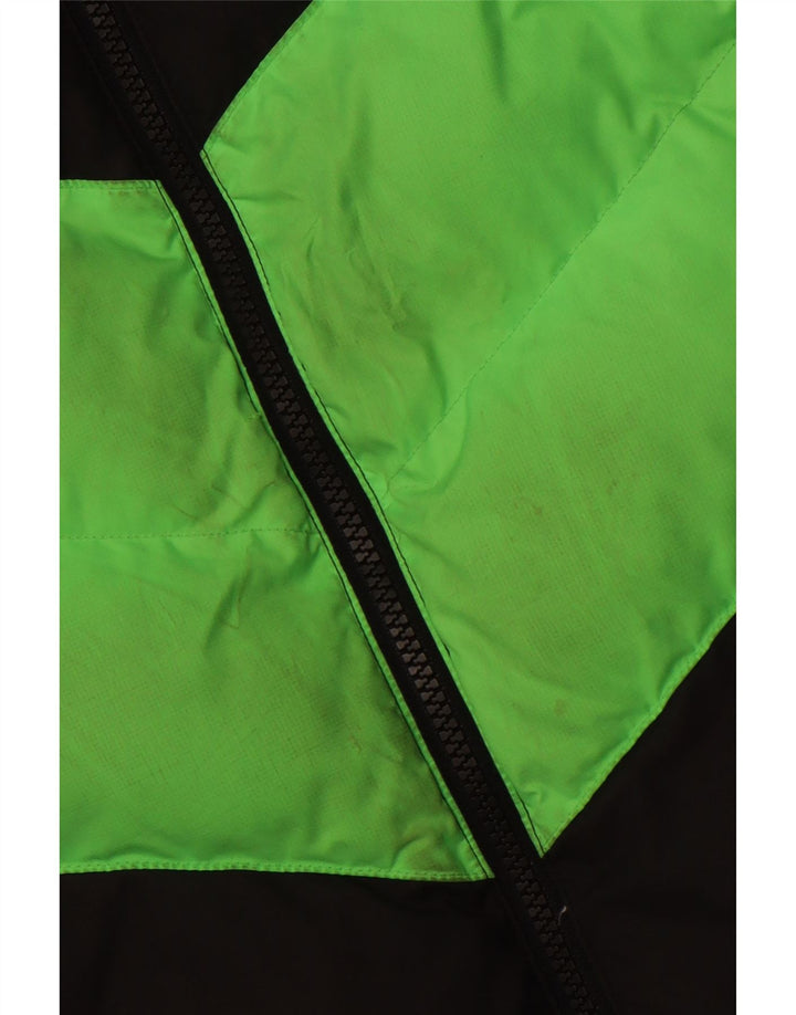 NIKE Wattierte Jungenjacke mit Kapuze, 13–14 Jahre, XL, schwarzes Colourblock-Polyester