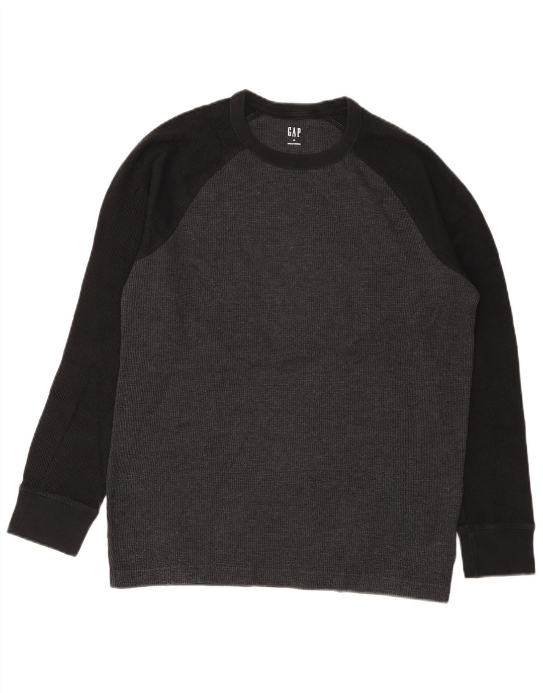 Gap Herren-Sweatshirt-Pullover aus mittelgrauer Colourblock-Baumwolle