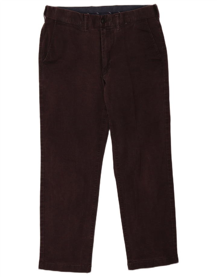 Marks & Spencer Herren Heritage Regular Chinohose W32 L29 Burgunderrot
