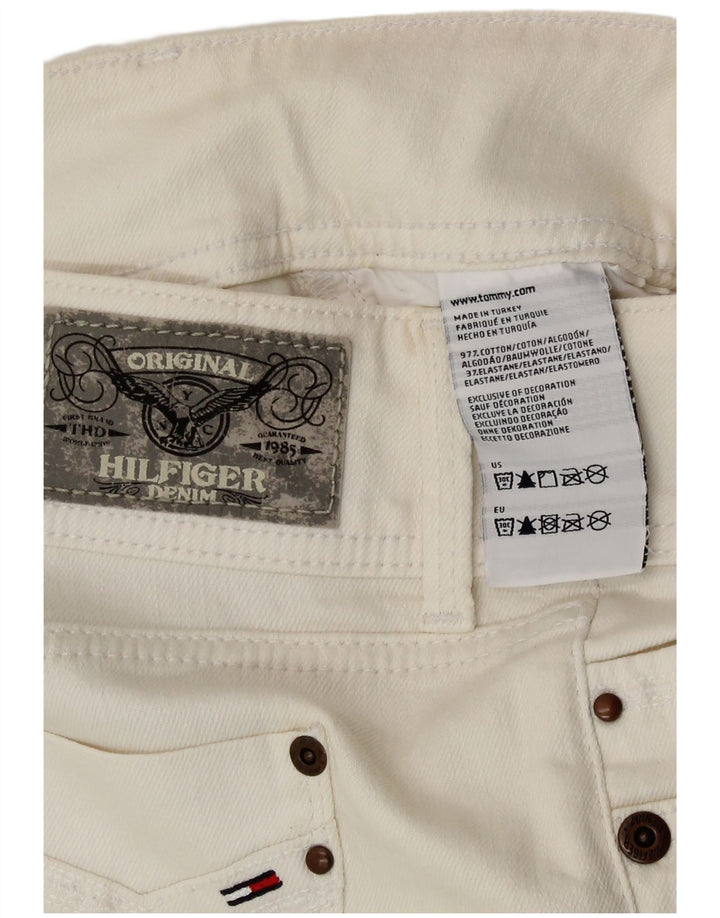 Tommy Hilfiger Damen Jeansrock W28 Mittelweiße Baumwolle