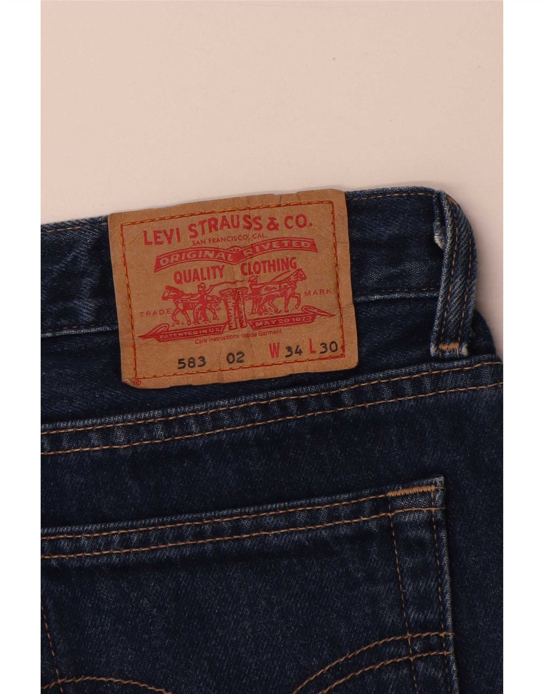 Levi's Herren 583 Straight Jeans W34 L30 Blau