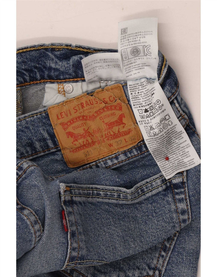 Levi's Herren 511 Slim Jeans W32 L32 Blaue Baumwolle