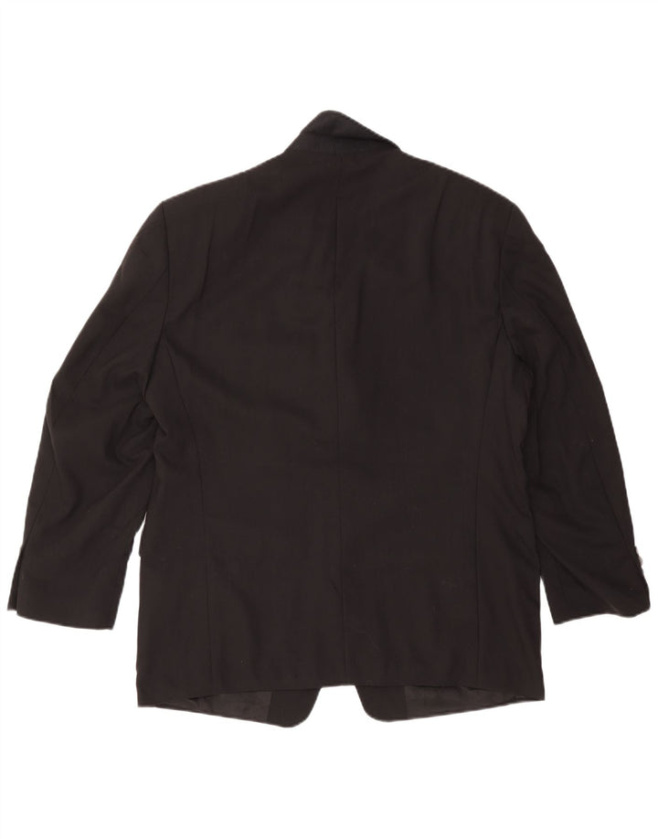 Chaps Herren-Blazerjacke mit 3 Knöpfen, UK 38, mittelschwarze Wolle