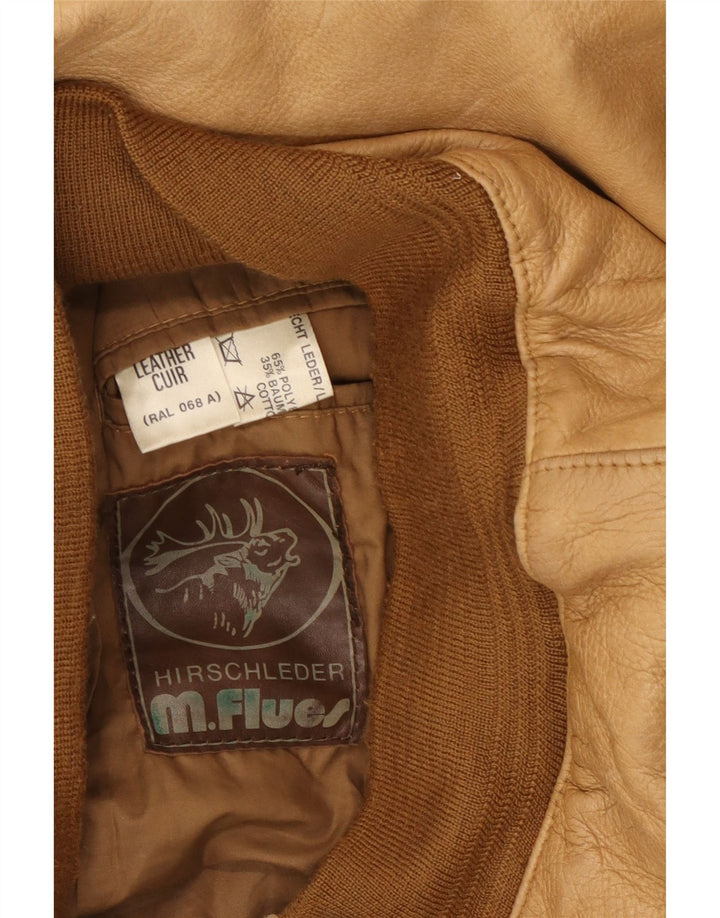VINTAGE Herren Lederjacke UK 38 Medium Beige Leder