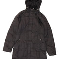 EDDIE BAUER Damen Übergroßer, wattierter Mantel mit Kapuze, UK 6, XS, Schwarz, Polyester