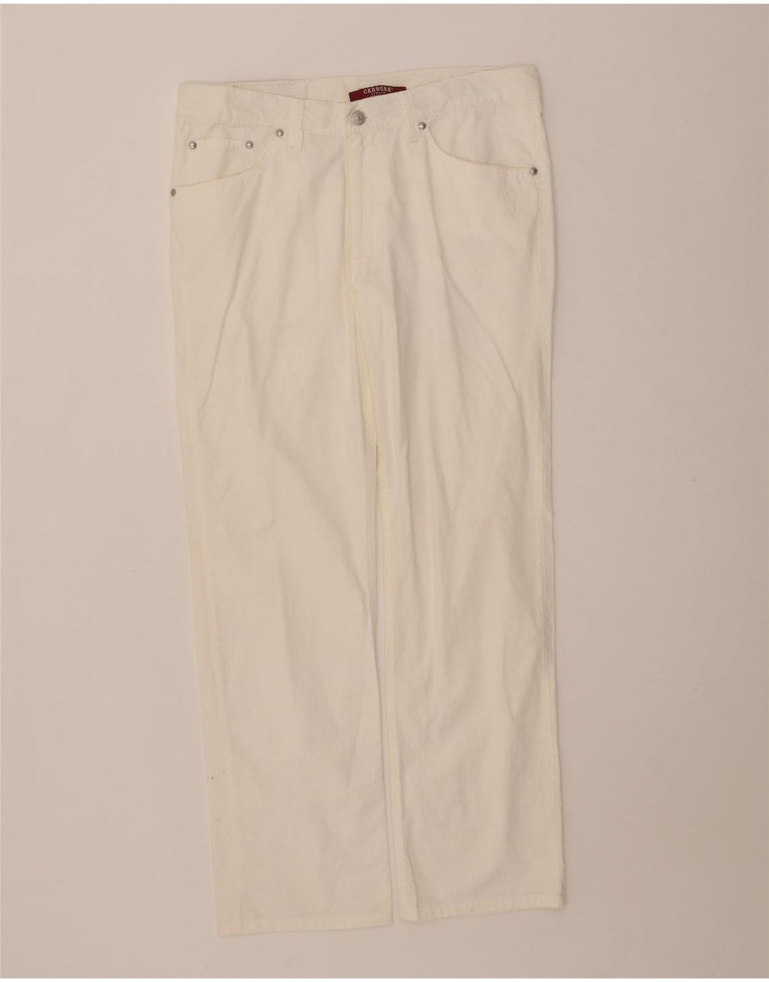 Carrera Herren 700 Regular Fit Freizeithose, Größe 33, weiße Baumwolle