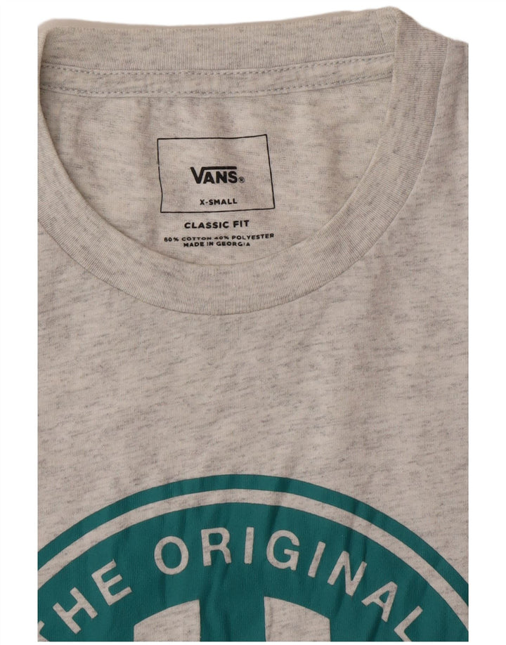 VANS Herren-T-Shirt mit klassischer Passform und Grafik, XS, grau gefleckte Baumwolle