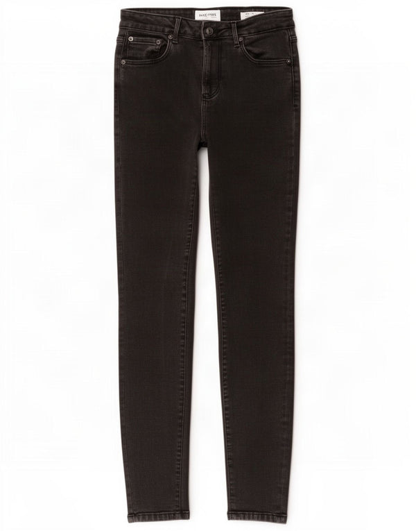 Jack Wills Damen Aimie Mid Rise Skinny Jeans W28 L32 Schwarze Baumwolle