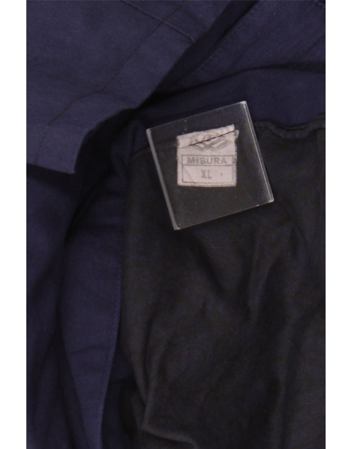 Zip Herren-Blazer mit 2 Knöpfen und 3/4-Ärmeln, UK 42, XL, Marineblau, Baumwolle
