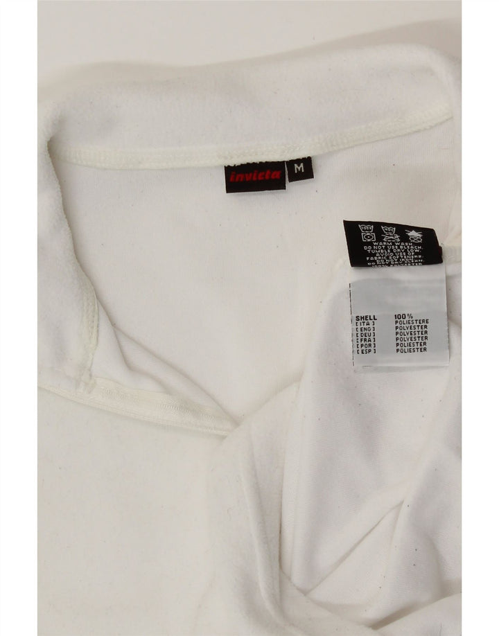 Invicta Damen-Fleecepullover mit Reißverschluss am Hals, UK 14, Mittelweiß, Polyester