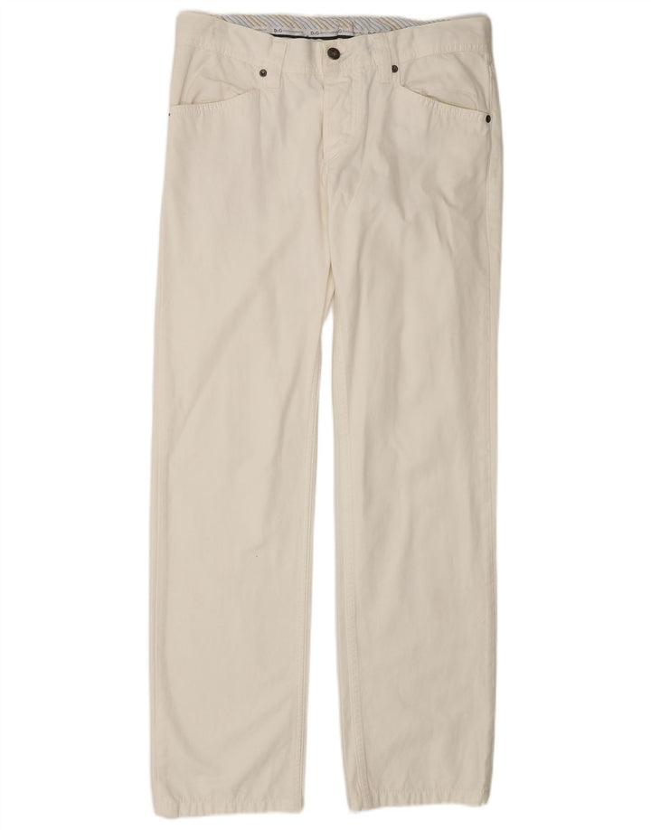 DOLCE & GABBANA Herren Straight Jeans W34 L32 Weiße Baumwolle
