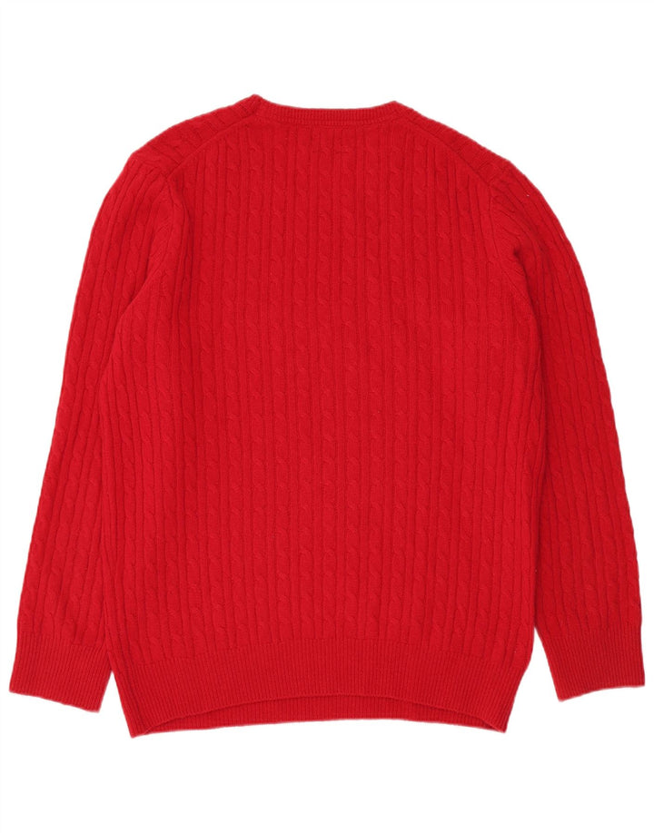 GUTTERIDGE Herren-Pullover mit Rundhalsausschnitt, 2XL, Rot