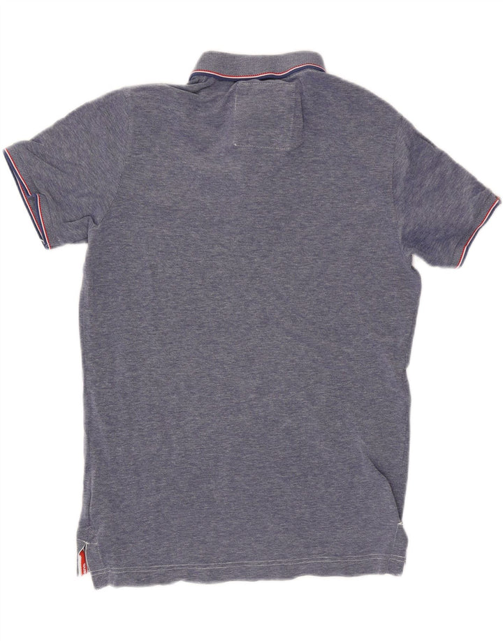 Superdry Herren-Poloshirt aus mittelblauer Baumwolle