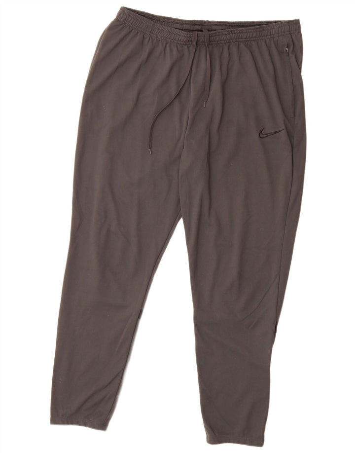 Nike Herren Dri Fit Trainingshose XL Graues Colourblock-Polyester