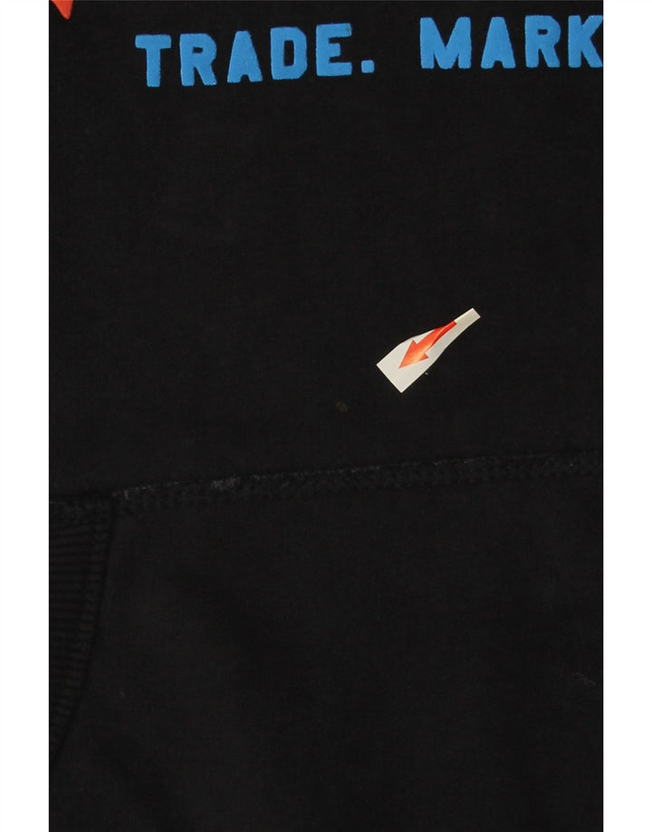 Superdry Herren-Kapuzenpullover mit Grafik, Größe S, schwarze Baumwolle