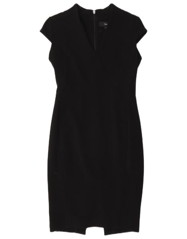 Next Damen Etuikleid UK 8 Small Schwarz Polyester