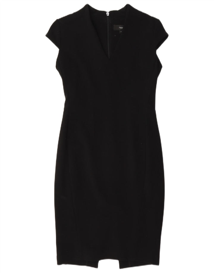 Next Damen Etuikleid UK 8 Small Schwarz Polyester