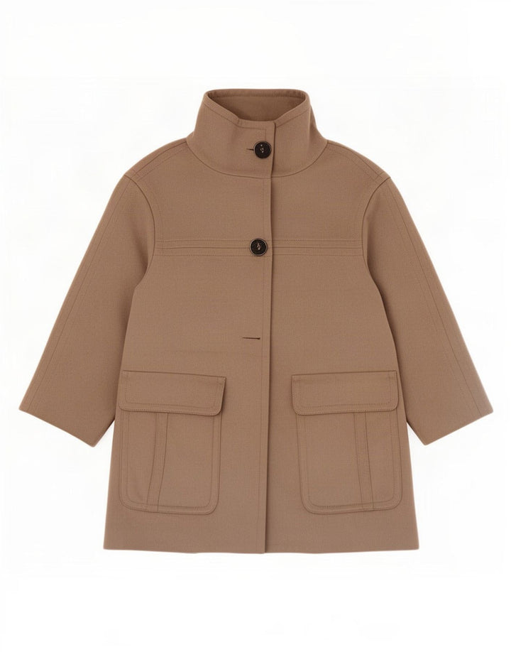 Zara Damen Mantel UK 14 Mittelgraue Wolle
