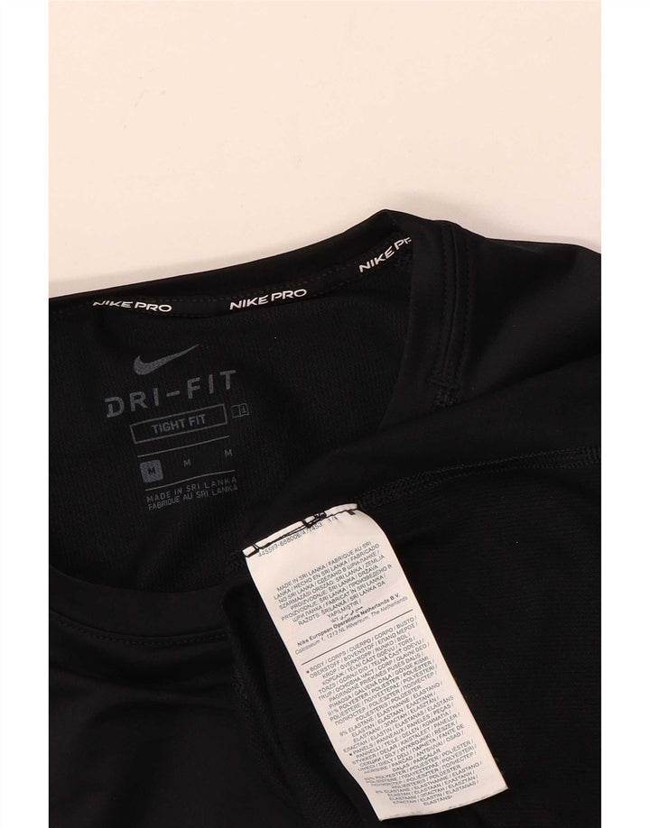 Nike Herren Tight Fit T-Shirt Top Medium Schwarz Polyester
